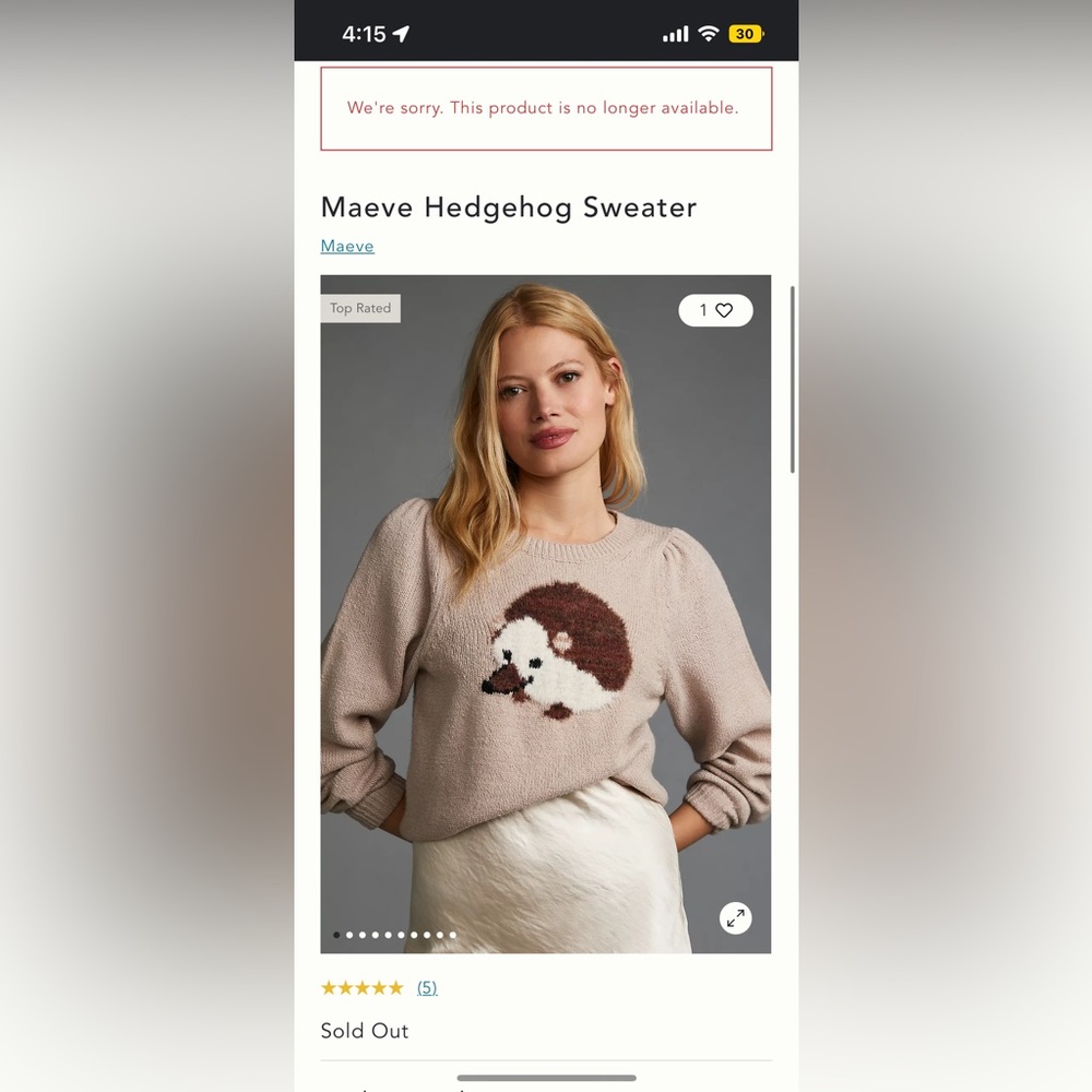 Maeve Hedgehog Sweater